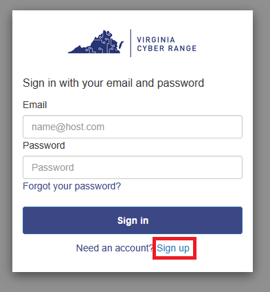The "Sign Up" button is at the bottom of the login prompt.